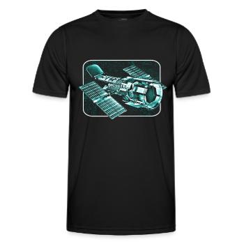 Hubble Space Telescope - Men's Functional T-Shirt - black - Front - AI Model Male 178 dark (178cm)