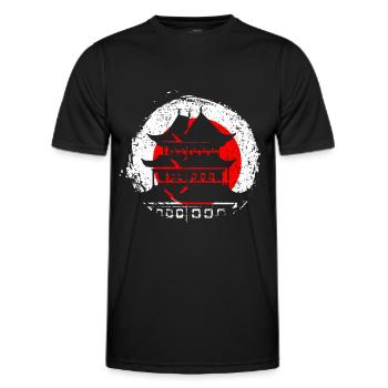 Architecture japonaise - T-shirt sport Homme - noir - Devant - AI Model Male 178 dark (178cm)