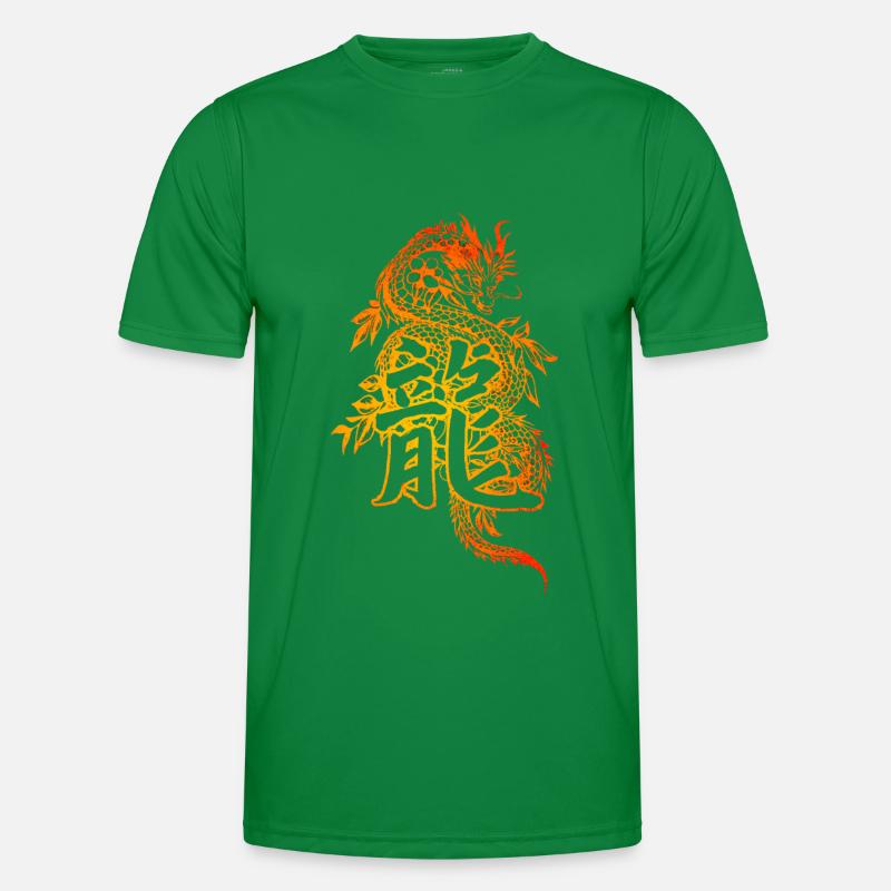 Drache mit chinesischen Schriftzeichen Männer Funktions-T-Shirt