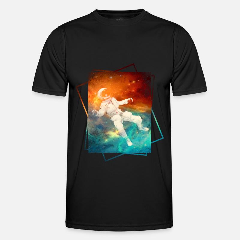 Astronaute dans l’espace - T-shirt sport Homme - noir