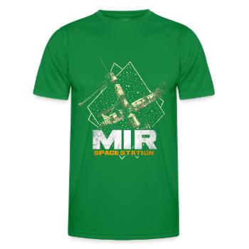 Mir Space Station - Men's Functional T-Shirt - kelly green - Front - AI Model Male 178 dark (178cm)