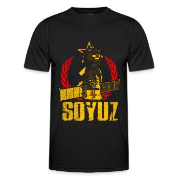 Vaisseau spatial Soyouz - T-shirt sport Homme - noir - Devant - AI Model Male 178 dark (178cm)