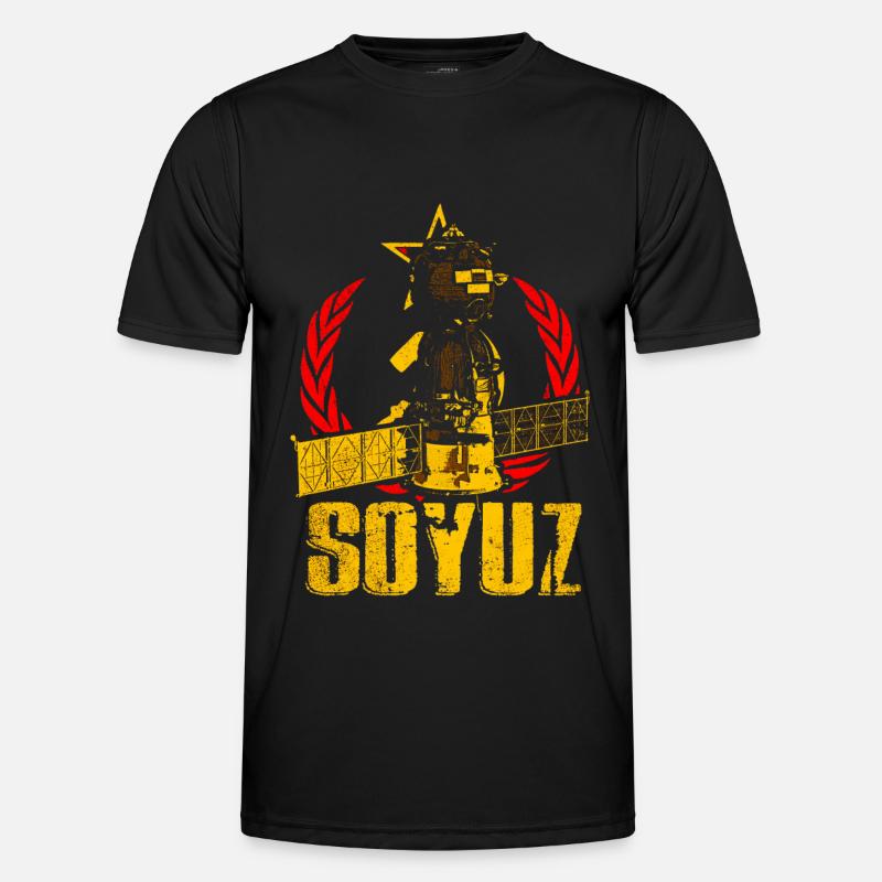 Sojus Raumschiff - Männer Funktions-T-Shirt - Schwarz