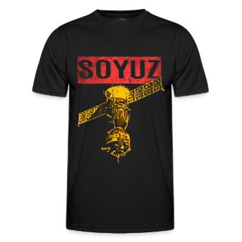 Soyouz vaisseau spatial Union soviétique - T-shirt sport Homme - noir - Devant - AI Model Male 178 dark (178cm)