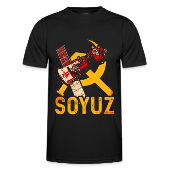 Sojus Raumschiff Sowjetunion - Männer Funktions-T-Shirt - Schwarz - Vorne - AI Model Male 178 dark (178cm)