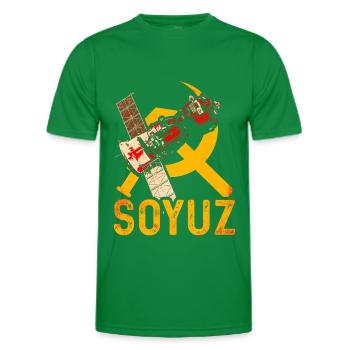 Soyouz vaisseau spatial Union soviétique - T-shirt sport Homme - vert - Devant - AI Model Male 178 dark (178cm)