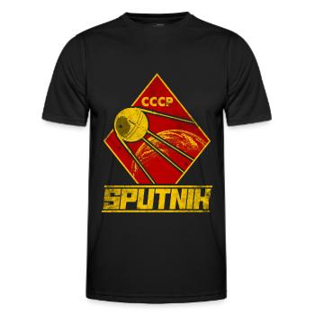 Spoutnik Satellite Union soviétique - T-shirt sport Homme - noir - Devant - AI Model Male 178 dark (178cm)