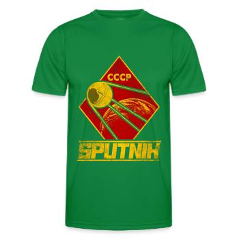 Sputnik Satellit Sowjetunion - Männer Funktions-T-Shirt - Kelly Green - Vorne - AI Model Male 178 dark (178cm)
