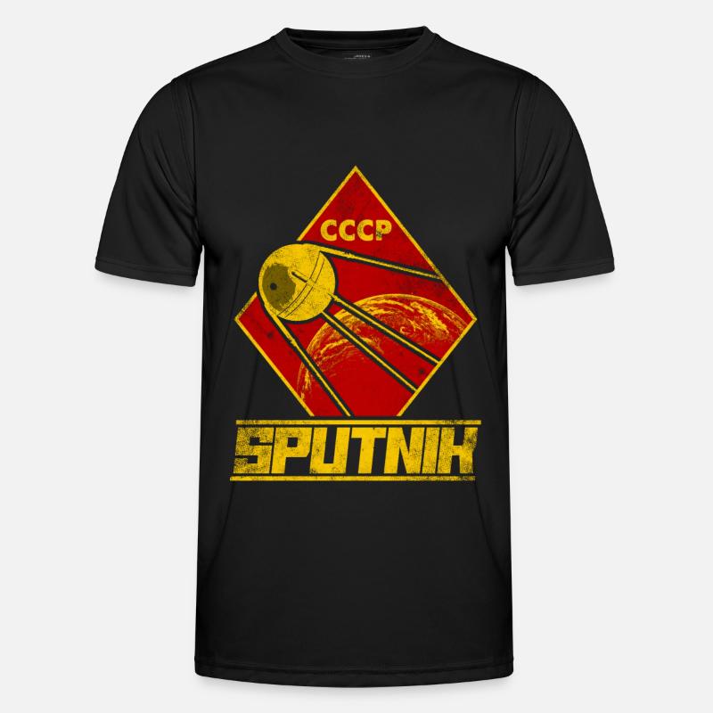 Sputnik Satellite Soviet Union - Men's Functional T-Shirt - black