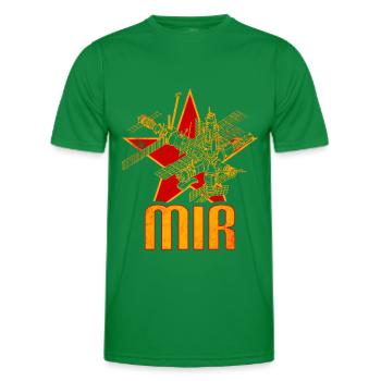 Mir Space Station - Men's Functional T-Shirt - kelly green - Front - AI Model Male 178 dark (178cm)