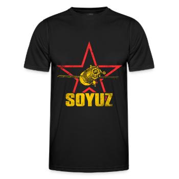 Vaisseau spatial Soyouz - T-shirt sport Homme - noir - Devant - AI Model Male 178 dark (178cm)