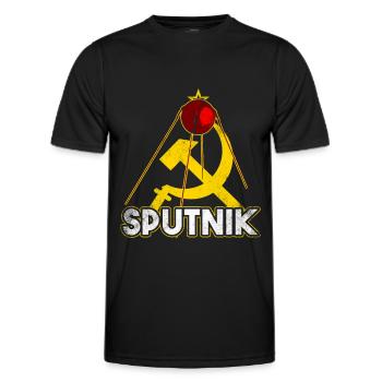 Sputnik Satellite - Men's Functional T-Shirt - black - Front - AI Model Male 178 dark (178cm)