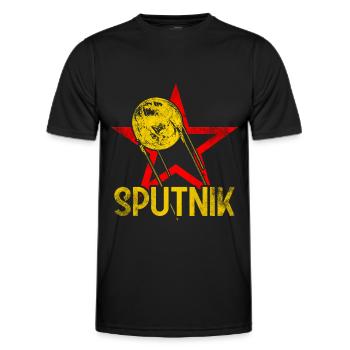 Sputnik 1 Satellite - Men's Functional T-Shirt - black - Front - AI Model Male 178 dark (178cm)