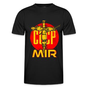 Station spatiale Mir union soviétique - T-shirt sport Homme - noir - Devant - AI Model Male 178 dark (178cm)