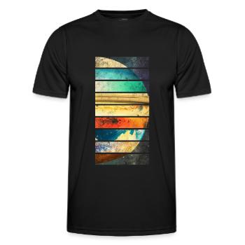 Planètes du système solaire - T-shirt sport Homme - noir - Devant - AI Model Male 178 dark (178cm)
