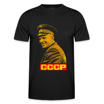 Yuri Gagarin - First man in space - Men's Functional T-Shirt - black - Front - AI Model Male 178 dark (178cm)