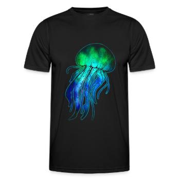 Jellyfish - Men's Functional T-Shirt - black - Front - AI Model Male 178 dark (178cm)