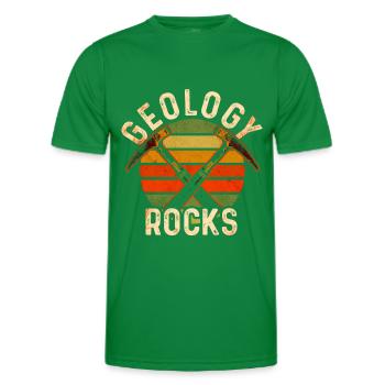 Géologie des roches - T-shirt sport Homme - vert - Devant - AI Model Male 178 dark (178cm)
