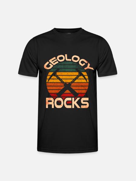Géologie des roches - T-shirt sport Homme - noir