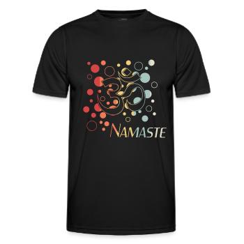 Yoga, Chakra, Namaste - Männer Funktions-T-Shirt - Schwarz - Vorne - AI Model Male 178 dark (178cm)