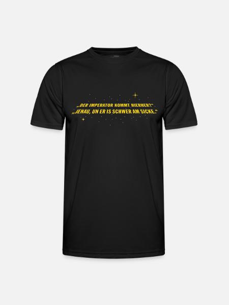 Kejseren er vanskelig perle på. - Funktionsshirt til herrer - sort