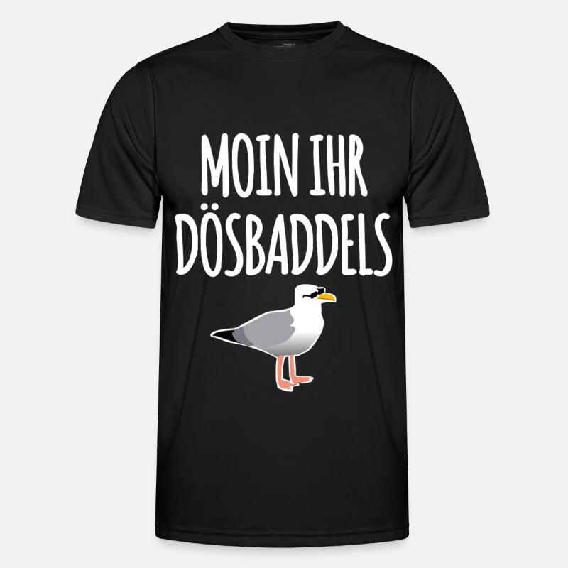 Moin Ihr Dösbaddels - Männer Funktions-T-Shirt - Schwarz