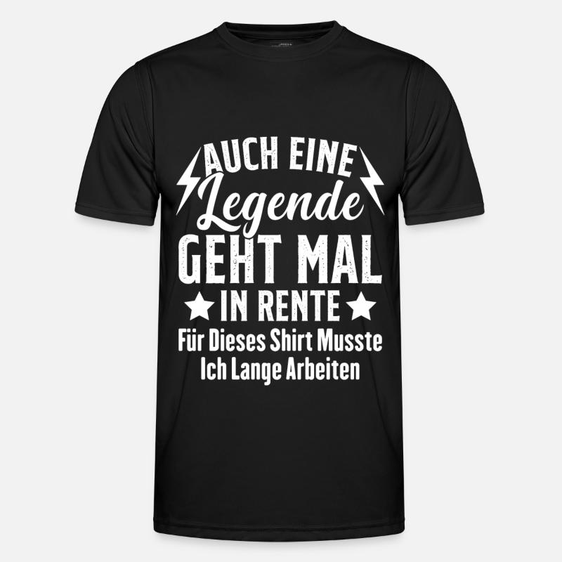 A Legend Retires Funny Pensioner - Men's Functional T-Shirt - black