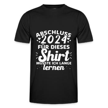 Abschluss 2024 Abschluss der Realschule - Männer Funktions-T-Shirt - Schwarz - Vorne - AI Model Male 178 dark (178cm)