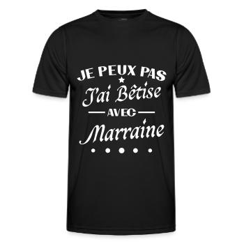 Ich kann nicht, ich bin dumm mit Patentante - Männer Funktions-T-Shirt - Schwarz - Vorne - AI Model Male 178 dark (178cm)