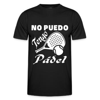 Ich kann keine Padel-Padel-Athleten haben - Männer Funktions-T-Shirt - Schwarz - Vorne - AI Model Male 178 dark (178cm)