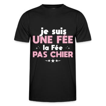 I'm a fairy the fairy not shit - Men's Functional T-Shirt - black - Front - AI Model Male 178 dark (178cm)