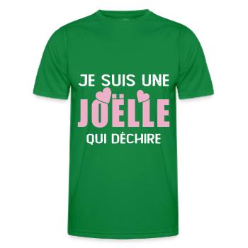 Cadeau Femme Prénom Joëlle Qui Déchire - T-shirt sport Homme - vert - Devant - AI Model Male 178 dark (178cm)