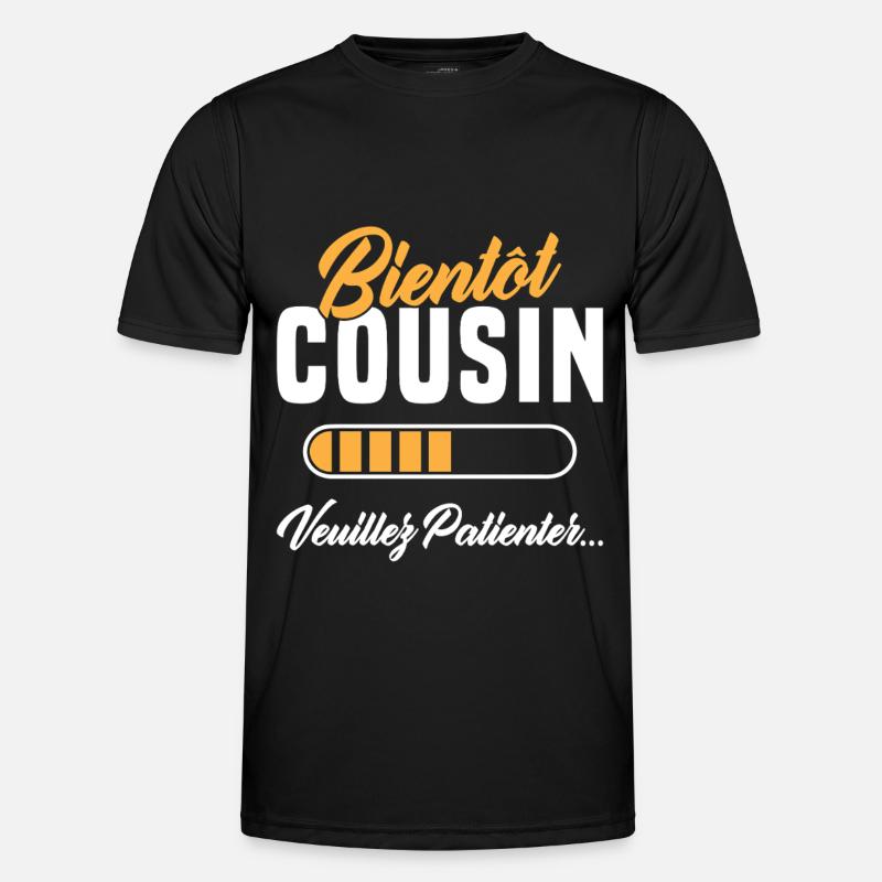 Soon Cousin please wait - Men's Functional T-Shirt - black