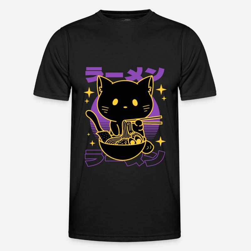 Ramen chat japonais T-shirt sport Homme