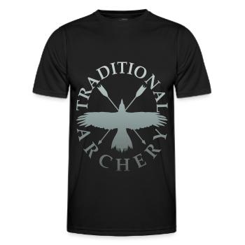 Bogenschießen Bogenschiessen Archery Pfeil Bogen - Männer Funktions-T-Shirt - Schwarz - Vorne - AI Model Male 178 dark (178cm)