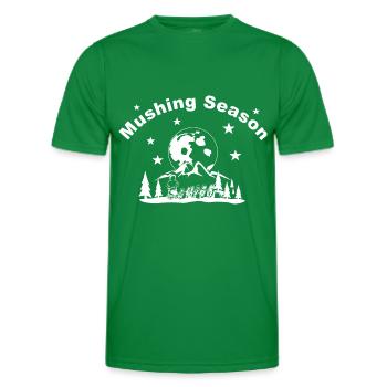 Sled dog season - Men's Functional T-Shirt - kelly green - Front - AI Model Male 178 dark (178cm)