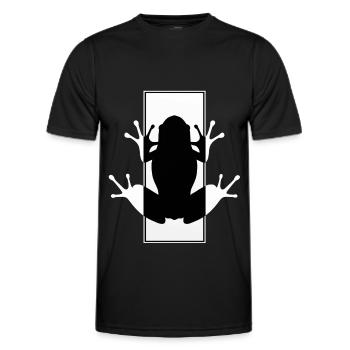 Frog, biology, amphibians, lurches, zoology - Men's Functional T-Shirt - black - Front - AI Model Male 178 dark (178cm)