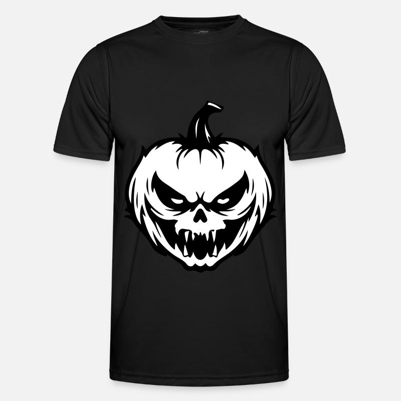 Grimace de citrouille d’Halloween T-shirt sport Homme