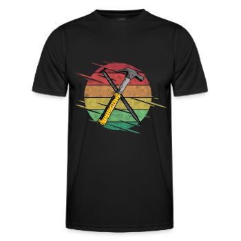 hammer und nagel Werkzeug - Männer Funktions-T-Shirt - Schwarz - Vorne - AI Model Male 178 dark (178cm)
