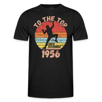 Geburtstag Klettern Bouldern seit November 1956 - Männer Funktions-T-Shirt - Schwarz - Vorne - AI Model Male 178 dark (178cm)