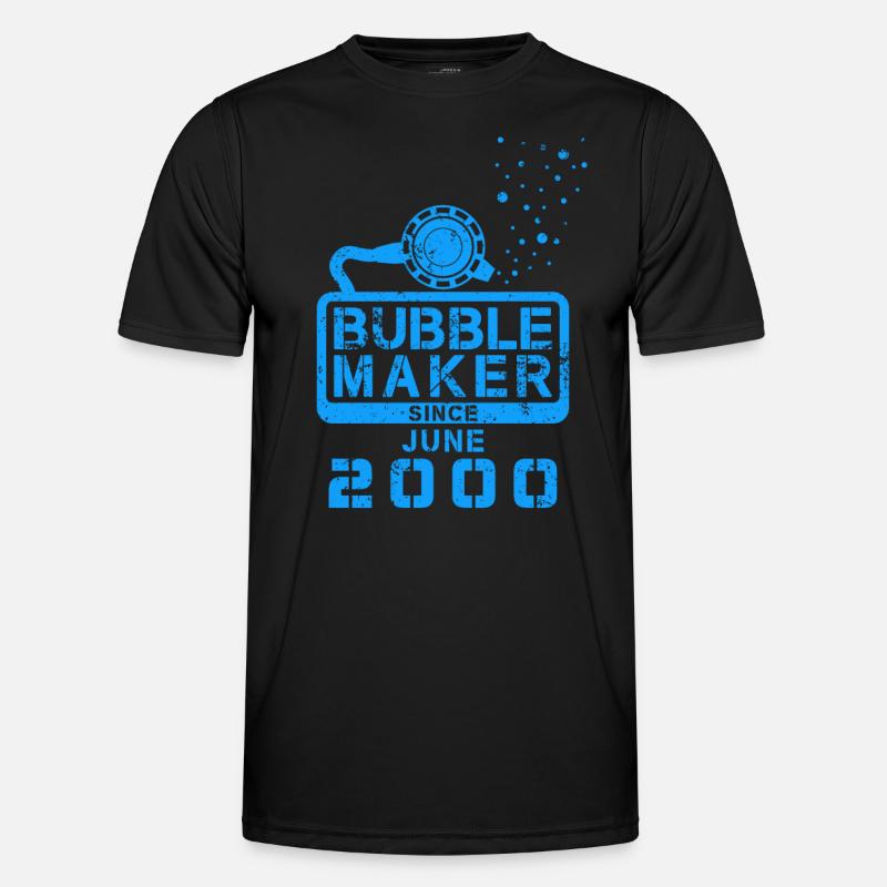 Taucher Geburtstag Bubblemaker seit Juni 2000 Männer Funktions-T-Shirt