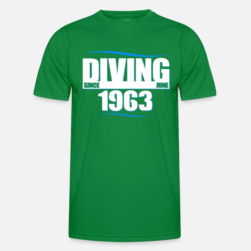 Taucher Geburtstag - Diving since Juni 1963 Männer Funktions-T-Shirt