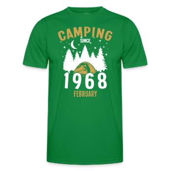 Anniversaire: Camping depuis février 1968 Zelten - T-shirt sport Homme - vert - Devant - AI Model Male 178 dark (178cm)