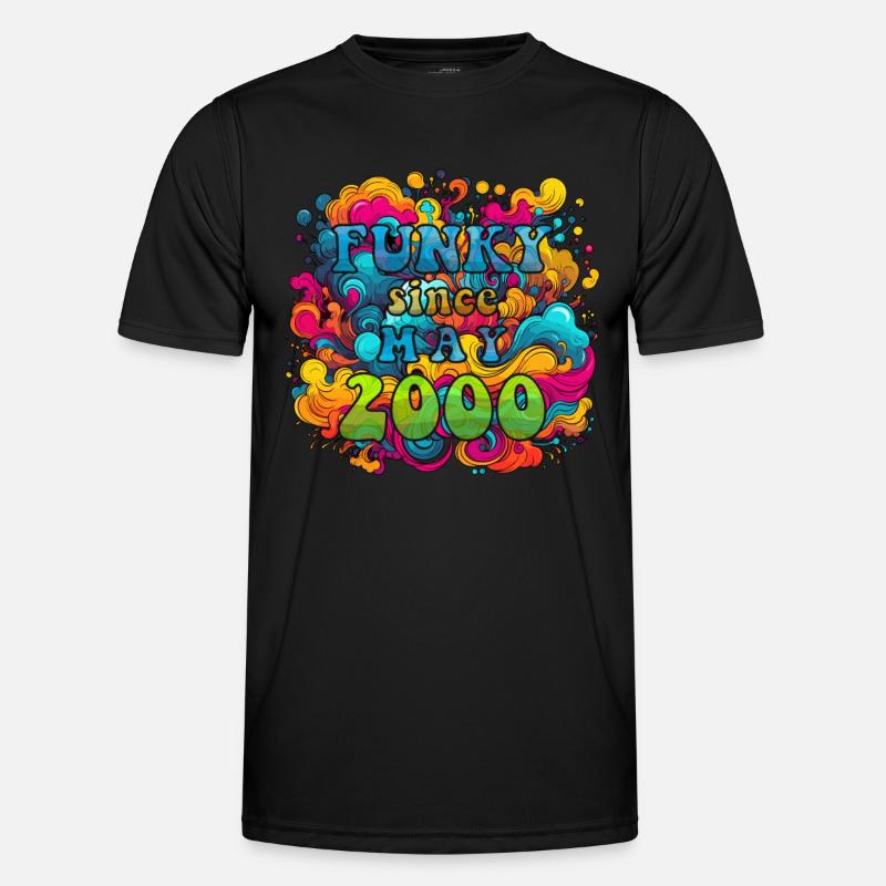Funky Birthday: May 2000 - Psychadelic - Men's Functional T-Shirt - black
