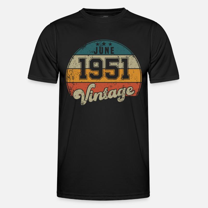 Vintage Geburtstag - Juni 1951 - Geschenkidee Männer Funktions-T-Shirt
