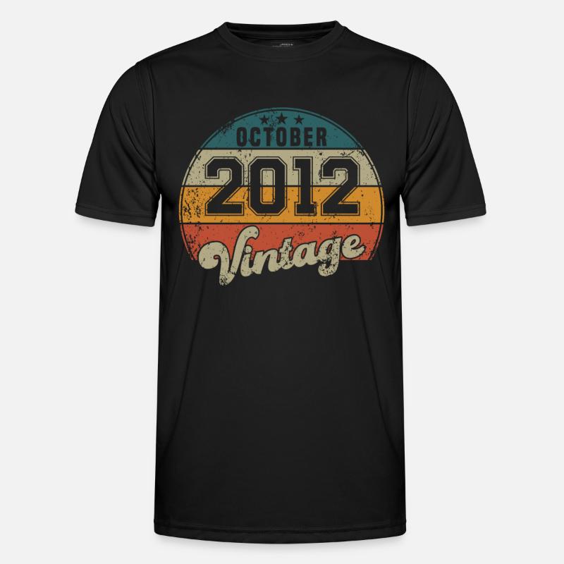 Vintage Geburtstag - Oktober 2012 - Geschenkidee Männer Funktions-T-Shirt