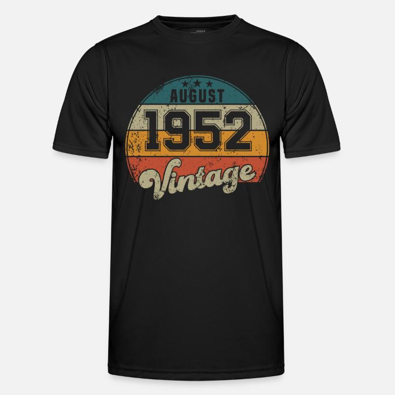 Vintage Geburtstag - August 1952 - Geschenkidee Männer Funktions-T-Shirt