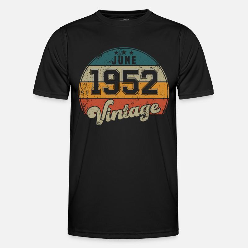 Vintage Geburtstag - Juni 1952 - Geschenkidee Männer Funktions-T-Shirt