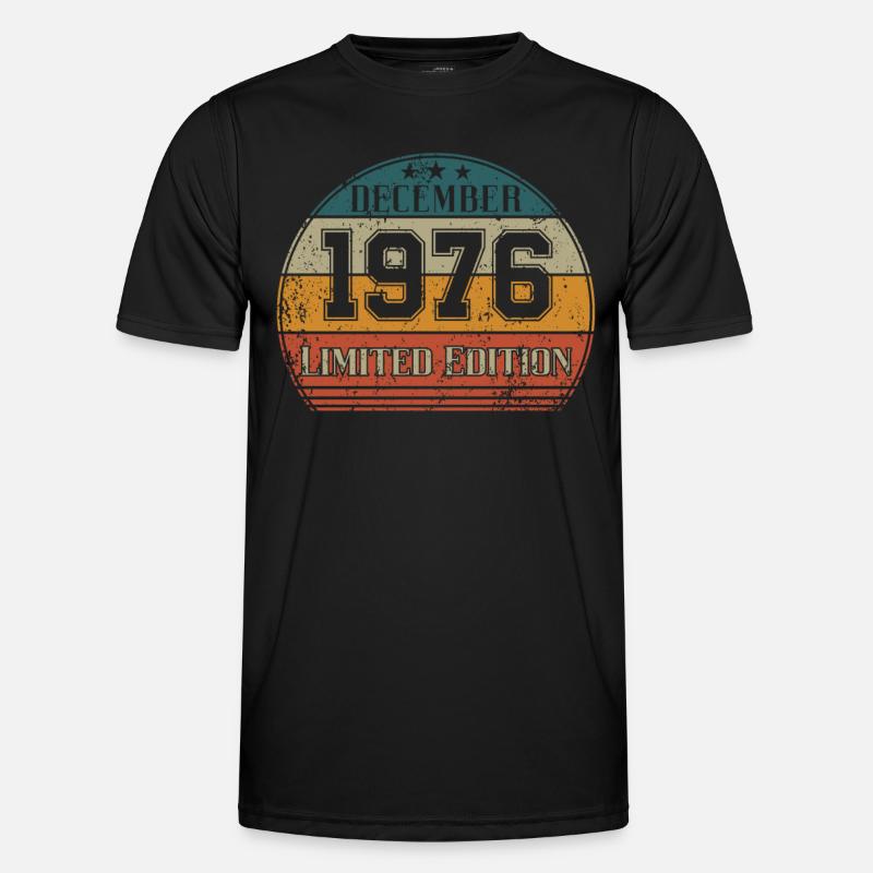 Birthday - Limited Edition December 1976 - Men's Functional T-Shirt - black