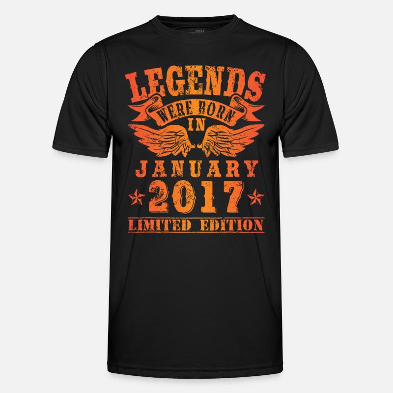 Legends were born in Januar 2017 Geburtstag Männer Funktions-T-Shirt